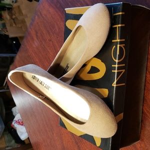 Faux Suede Beige Flats